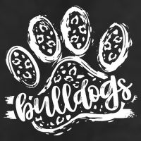Retro Bulldogs Mascot School Spirit Leopard Print Paw Sports Hat