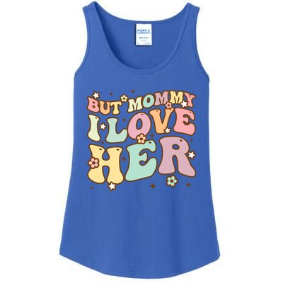 Retro But Mommy I Love Her Groovy Happy Parents Day Cool Gift Ladies Essential Tank