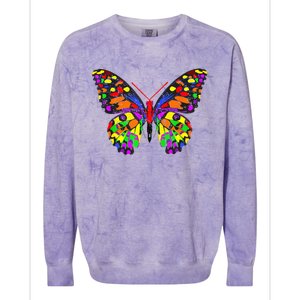 Rainbow Butterflies Monarch Butterfly Colorblast Crewneck Sweatshirt