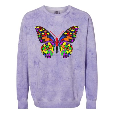 Rainbow Butterflies Monarch Butterfly Colorblast Crewneck Sweatshirt