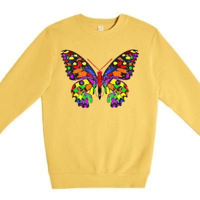 Rainbow Butterflies Monarch Butterfly Premium Crewneck Sweatshirt