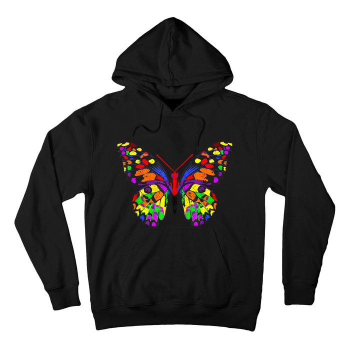 Rainbow Butterflies Monarch Butterfly Hoodie