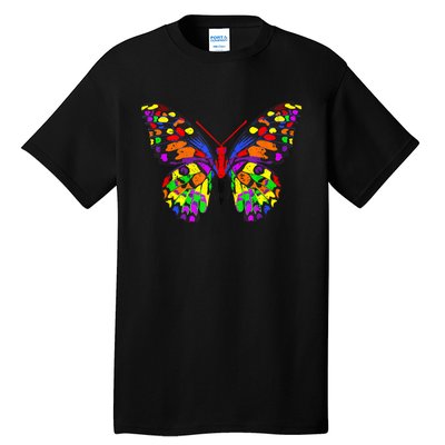 Rainbow Butterflies Monarch Butterfly Tall T-Shirt