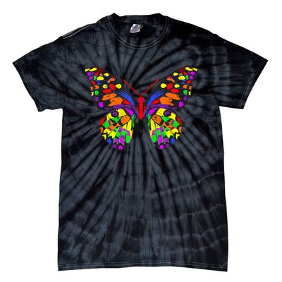 Rainbow Butterflies Monarch Butterfly Tie-Dye T-Shirt