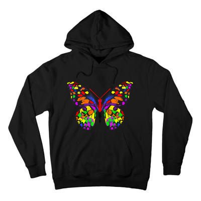 Rainbow Butterflies Monarch Butterfly Tall Hoodie