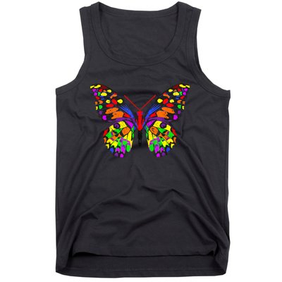 Rainbow Butterflies Monarch Butterfly Tank Top