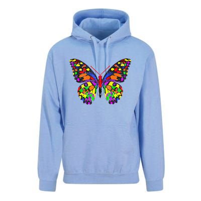 Rainbow Butterflies Monarch Butterfly Unisex Surf Hoodie