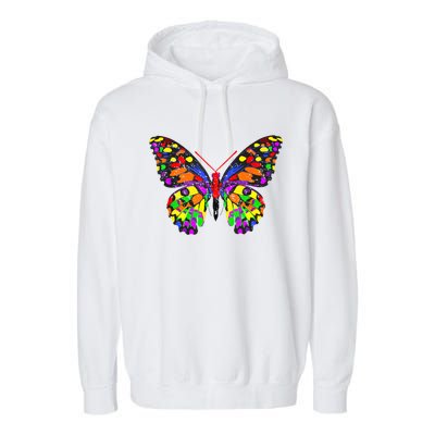 Rainbow Butterflies Monarch Butterfly Garment-Dyed Fleece Hoodie