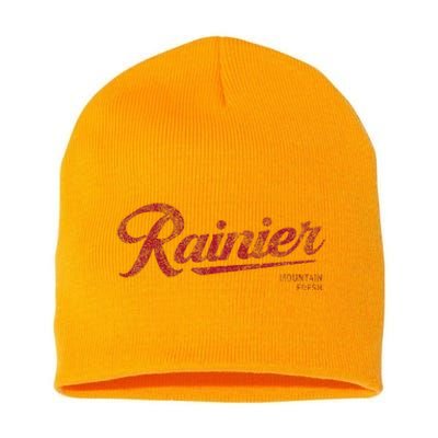 Rainier Beer Mountain Fresh Short Acrylic Beanie