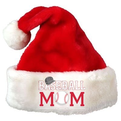 Retro Baseball Mom Mama Baseball Life Softball Life Game Day Gift Premium Christmas Santa Hat