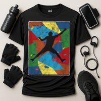 Retro Bouldering Mountaineer Mountain Climber Rock Climbing Cooling Performance Crew T-Shirt