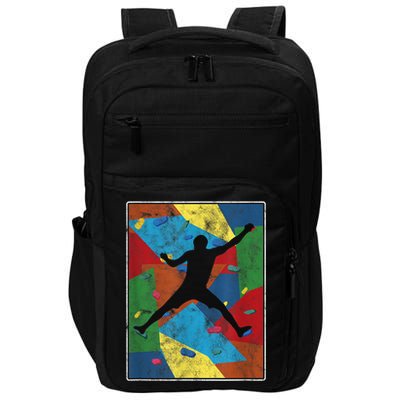 Retro Bouldering Mountaineer Mountain Climber Rock Climbing Impact Tech Backpack