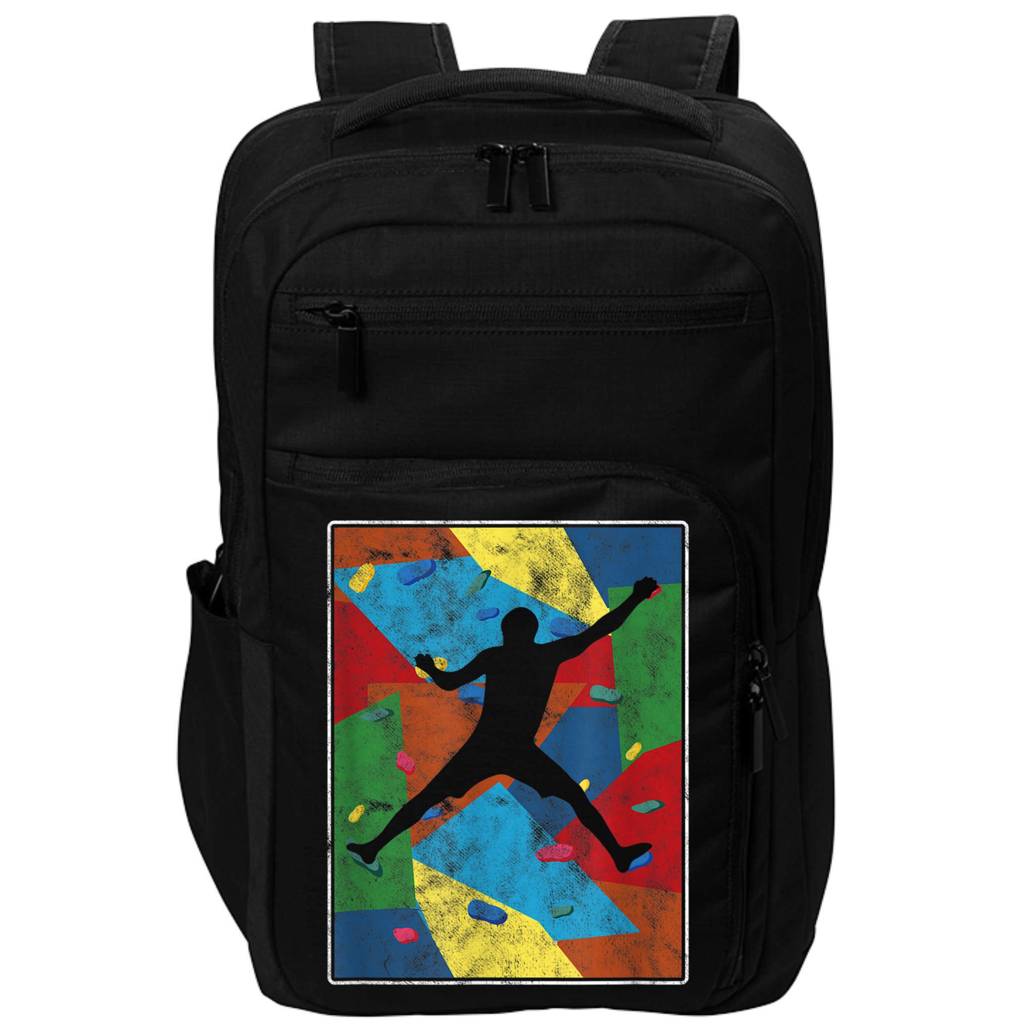 Retro Bouldering Mountaineer Mountain Climber Rock Climbing Impact Tech Backpack