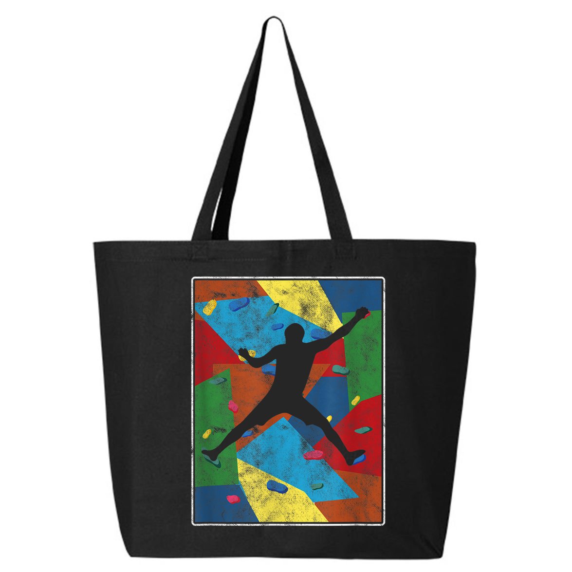Retro Bouldering Mountaineer Mountain Climber Rock Climbing 25L Jumbo Tote