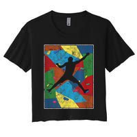 Retro Bouldering Mountaineer Mountain Climber Rock Climbing Women's Crop Top Tee
