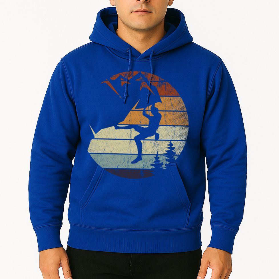 Retro Bouldering Mountain Climber Climb Sports Rock Climbing Gift Hoodie