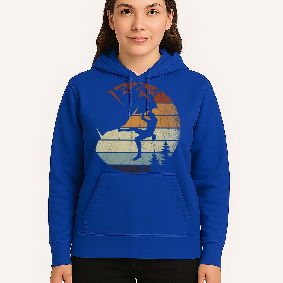 Retro Bouldering Mountain Climber Climb Sports Rock Climbing Gift Hoodie
