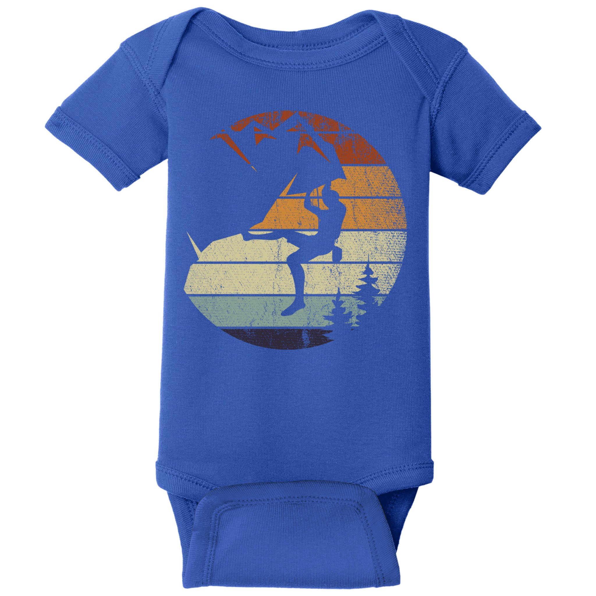 Retro Bouldering Mountain Climber Climb Sports Rock Climbing Gift Baby Bodysuit