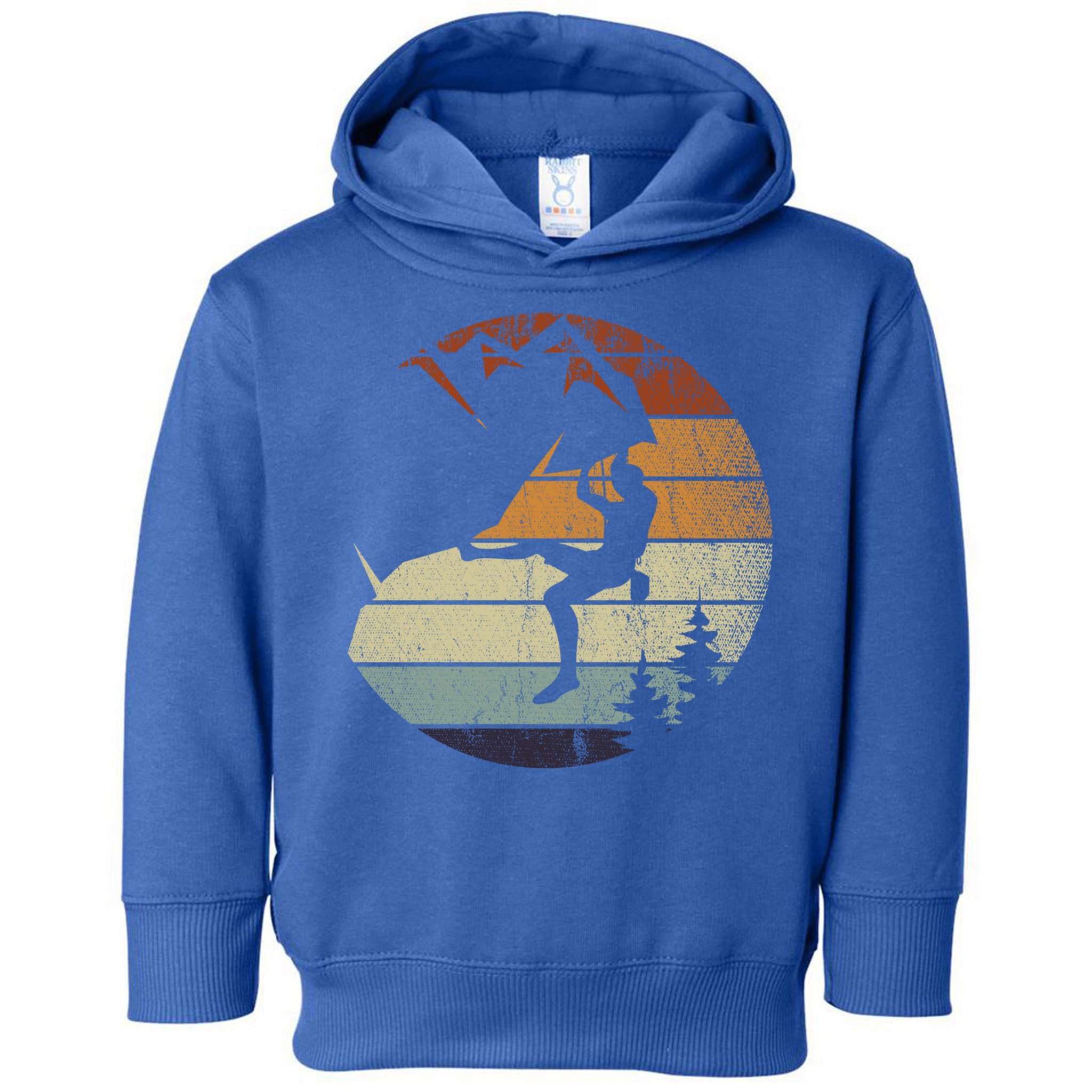 Retro Bouldering Mountain Climber Climb Sports Rock Climbing Gift Toddler Hoodie
