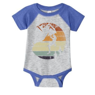 Retro Bouldering Mountain Climber Climb Sports Rock Climbing Gift Infant Baby Jersey Bodysuit