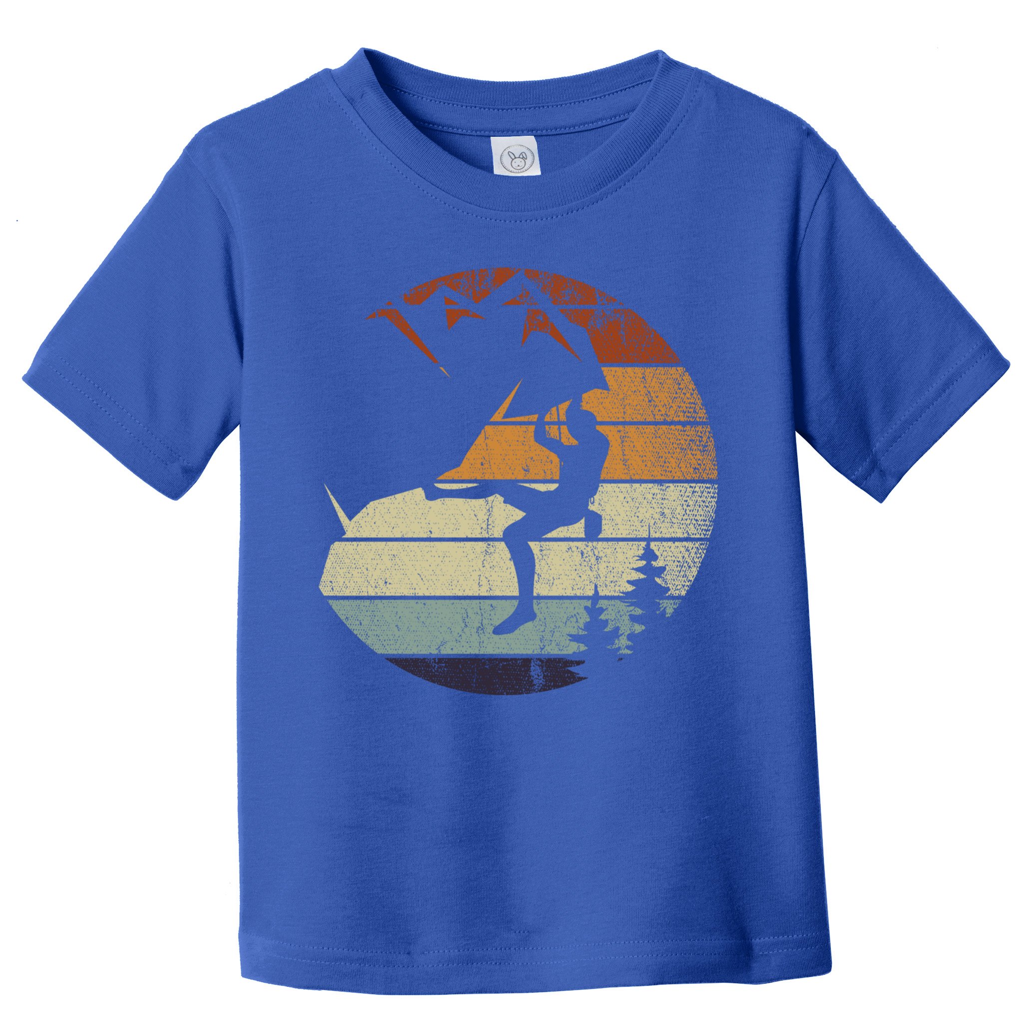 Retro Bouldering Mountain Climber Climb Sports Rock Climbing Gift Toddler T-Shirt