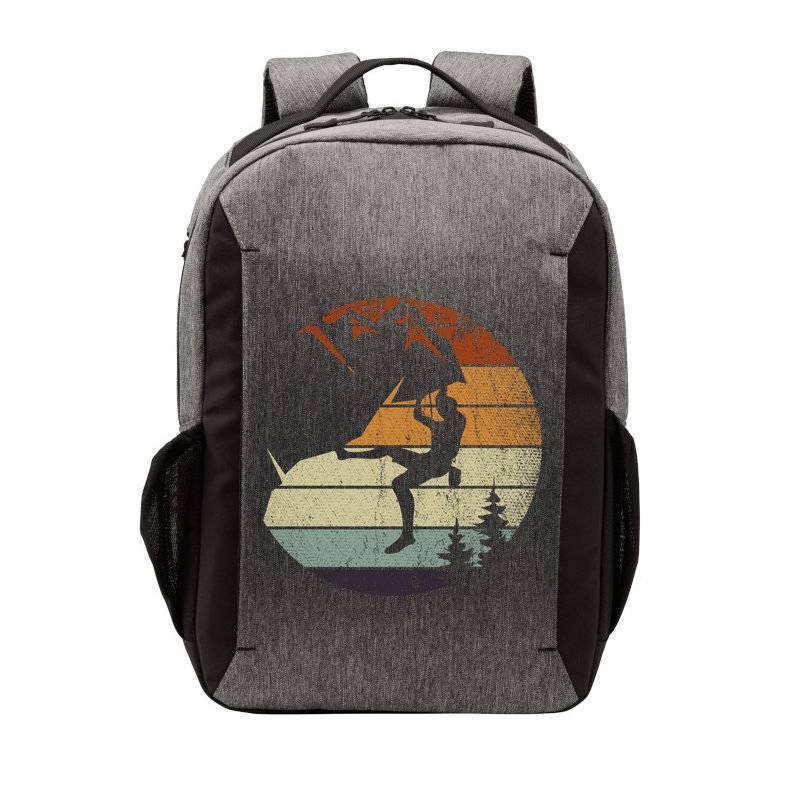 Retro Bouldering Mountain Climber Climb Sports Rock Climbing Gift Vector Backpack