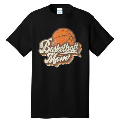 Retro Basketball Mom Sports Mama Mothers Day Tall T-Shirt