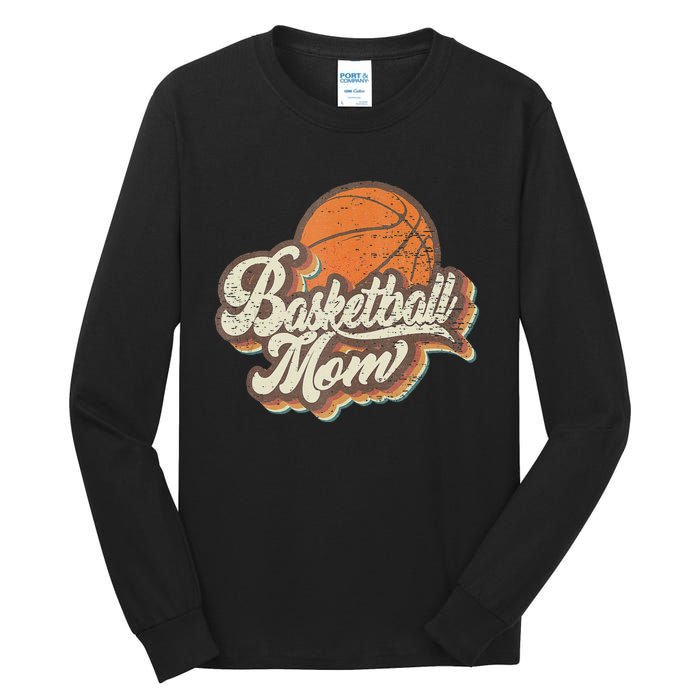 Retro Basketball Mom Sports Mama Mothers Day Tall Long Sleeve T-Shirt