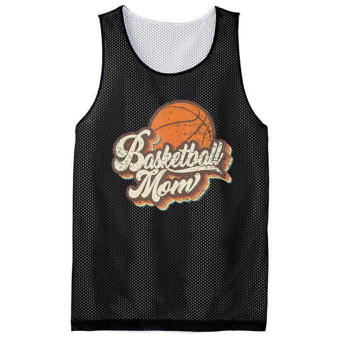 Retro Basketball Mom Sports Mama Mothers Day Mesh Reversible Basketball Jersey Tank