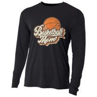 Retro Basketball Mom Sports Mama Mothers Day Cooling Performance Long Sleeve Crew