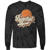 Retro Basketball Mom Sports Mama Mothers Day Tie-Dye Long Sleeve Shirt