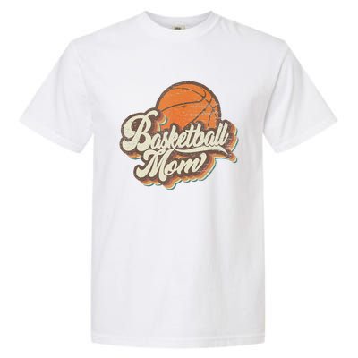 Retro Basketball Mom Sports Mama Mothers Day Garment-Dyed Heavyweight T-Shirt