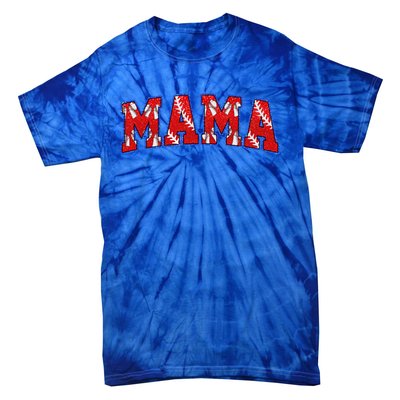 Retro Baseball Mom Mama Baseball Life Softball Life Game Day Gift Tie-Dye T-Shirt