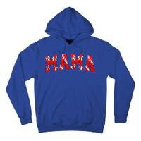 Retro Baseball Mom Mama Baseball Life Softball Life Game Day Gift Tall Hoodie