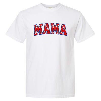 Retro Baseball Mom Mama Baseball Life Softball Life Game Day Gift Garment-Dyed Heavyweight T-Shirt