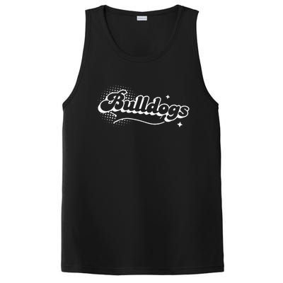 Retro Bulldogs Mascot Back To School Spirit Sport Fans Game PosiCharge Competitor Tank