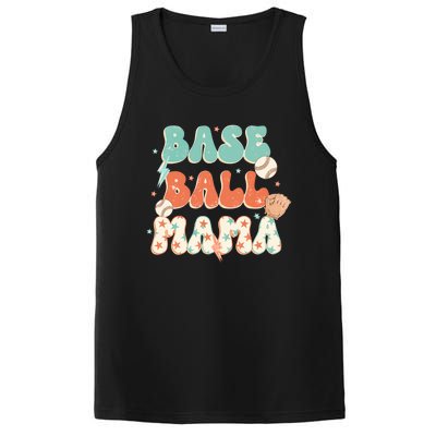 Retro Baseball Mama Sport American Mama Sport Mom Gift PosiCharge Competitor Tank