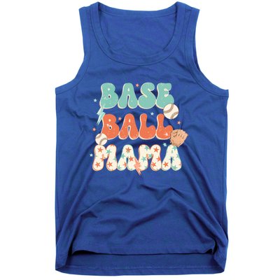 Retro Baseball Mama Sport American Mama Sport Mom Gift Tank Top