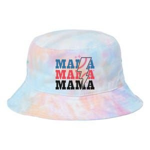 Retro Baseball Mama Lightning Softball Mom Mothers Day Tie Dye Newport Bucket Hat