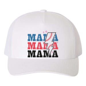 Retro Baseball Mama Lightning Softball Mom Mothers Day Yupoong Adult 5-Panel Trucker Hat