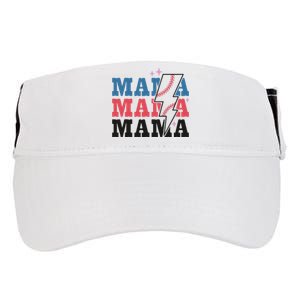 Retro Baseball Mama Lightning Softball Mom Mothers Day Adult Drive Performance Visor