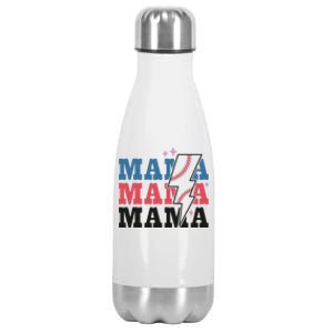 Retro Baseball Mama Lightning Softball Mom Mothers Day Stainless Steel Insulated Water Bottle