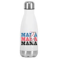 Retro Baseball Mama Lightning Softball Mom Mothers Day Stainless Steel Insulated Water Bottle