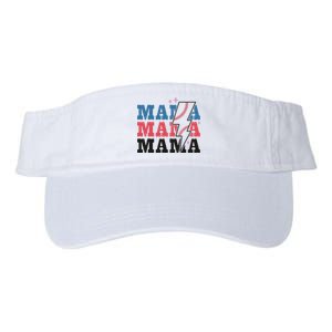 Retro Baseball Mama Lightning Softball Mom Mothers Day Valucap Bio-Washed Visor