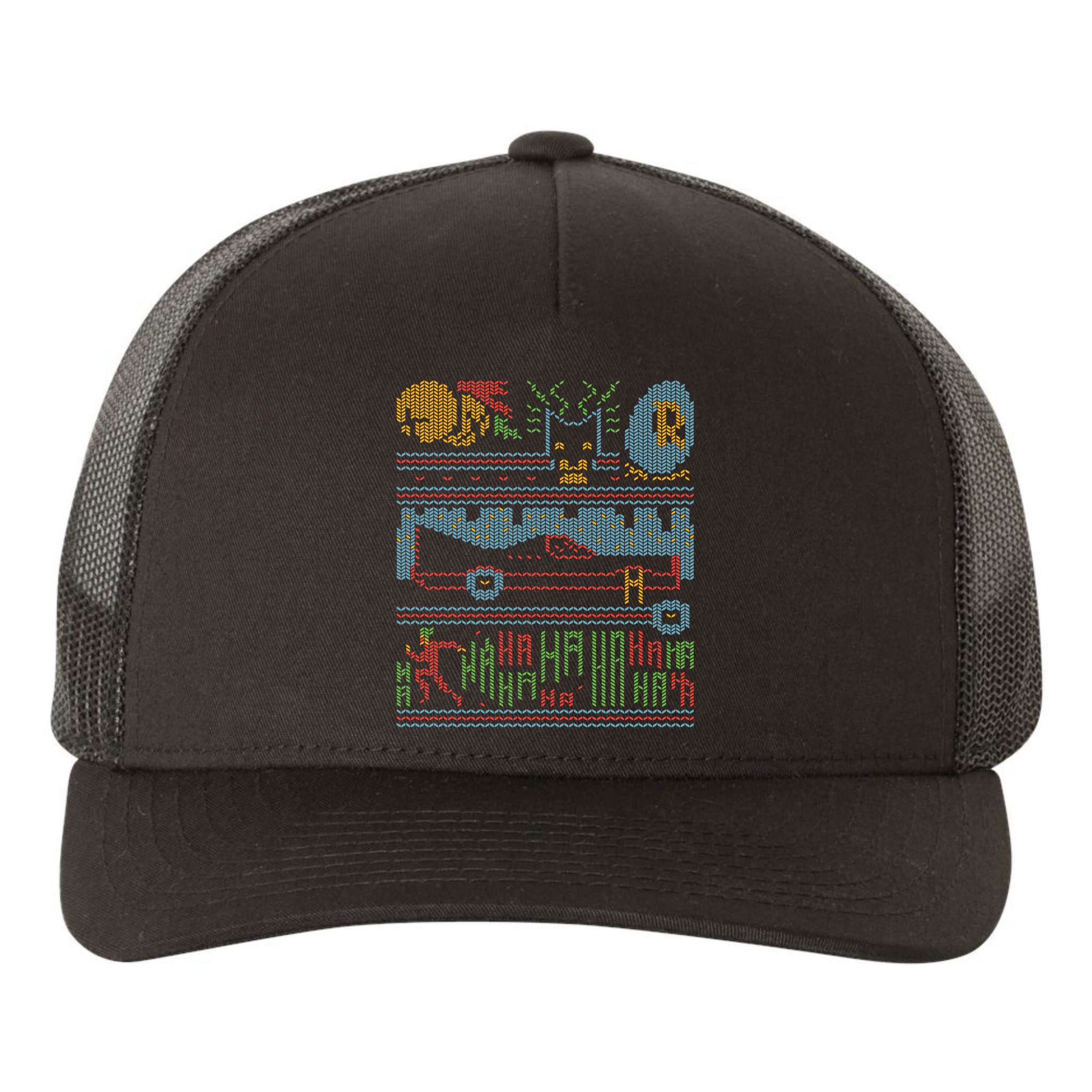 Retro Bat Mobile Gamer Nerdy Ugly Christmas Yupoong Adult 5-Panel Trucker Hat