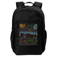 Retro Bat Mobile Gamer Nerdy Ugly Christmas Backpack