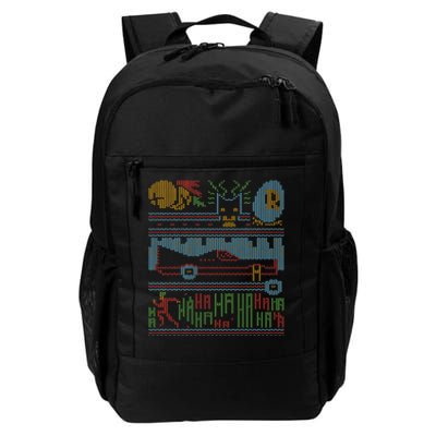 Retro Bat Mobile Gamer Nerdy Ugly Christmas Daily Commute Backpack