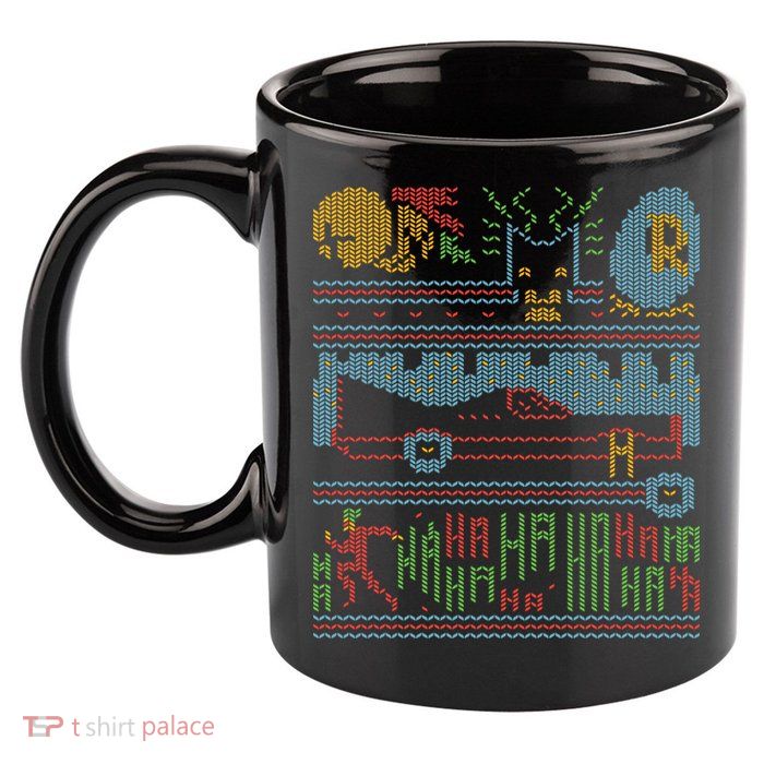 Retro Bat Mobile Gamer Nerdy Ugly Christmas 11oz C Handle Ceramic Mug