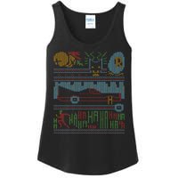 Retro Bat Mobile Gamer Nerdy Ugly Christmas Ladies Essential Tank