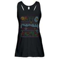 Retro Bat Mobile Gamer Nerdy Ugly Christmas Ladies Essential Flowy Tank